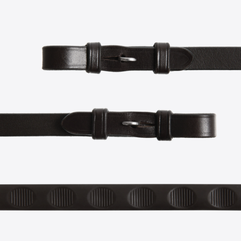 Thumb Grip Reins - Black 5/8-1